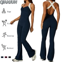 Combinaison de yoga et fitness une pièce pour femme, color block, coupe ajustée, haute élasticité, pour entraînement sportif et activités de plein air – Grande Vente