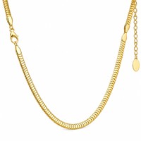 Collier chaîne géométrique épaisse en acier inoxydable plaqué or 18 carats pour femme, étanche, nouvelle collection, prêt à expédier, vente en gros