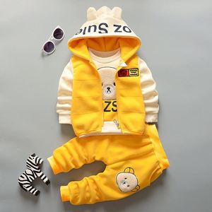<strong>Baby</strong> Plush Sweater 3-Piece Set 0-5 Year <strong>Old</strong> New Children'<strong>s</strong> Autumn Winter Boys and Girls Outdoor Clothing - Product Image 5