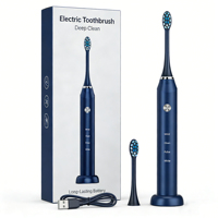 Sikat Gigi Elektrik Sonic Brush Daya Tinggi 40200 Kali Pengisian Magnetik Basis Pengisian Daya Magnetik Smart Timer 2 Set Kepala Sikat Pengganti