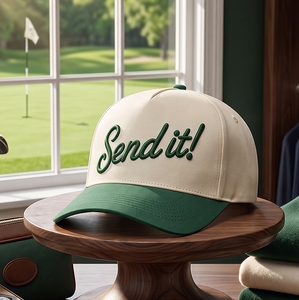Gorra de Golf con Logotipo Personalizado, MOQ Bajo, OEM ODM, Bordado 3D, Gorra de Béisbol Vintage de Dos Tonos, Estilo A-Frame, 5 Paneles, Cierre a Presión - Product Image 2