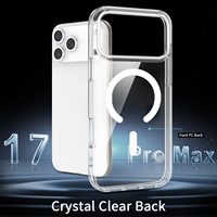 Housse anti-poussière transparente Crystal Clear Hybric Phone Cover pour iPhone 17 16 15 14 Air Pro Max