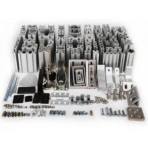 Profili in lega di alluminio anodizzato all'ingrosso prezzo 6063 produzione di estrusione di alluminio