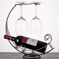 Porte-Bouteilles à Vin en Métal Multifonctionnel Autoportant, Cadeau Original, Décoration de Cuisine et Maison, Vente en Gros
