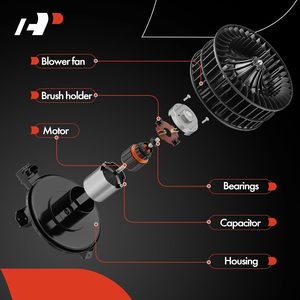 Moteur de soufflerie A-Premium 12V avec grille de ventilateur pour Buick Park Avenue 1997-2005 - Product Image 4