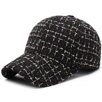 Gorra de Béisbol Casual con Diseño de Cuadros Tweed Británicos, Estilo Vintage, Estructura Suave y Ajustable para Primavera, Otoño e Invierno