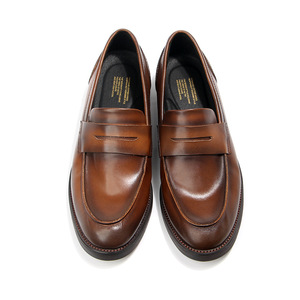 Mocassins à enfiler style vintage en cuir de vachette pleine fleur marron, couleur unie, durables, chaussures décontractées pour hommes, tailles 38 39 40 41 42 43 44 - Product Image 4