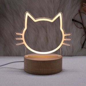Modern Acrylic LED <b>Message</b> <b>Board</b> Light DIY Memo Writing Lamp Wooden Stand Desktop Gift For Home Decor - Product Image 2