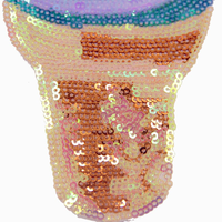 Patchs thermocollants brodés de sequins personnalisés, patchs de sequins effet glace, appliques pour vêtements et chapeaux
