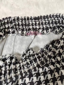Shorts pour hommes à motif pied-de-poule, décontractés, coupe ample, taille élastique avec cordon de serrage, shorts d'été vintage en tricot texturé noir et <span class=keywords><strong>blanc</strong></span> - Product Image 5