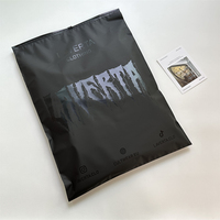 Sacs d'Emballage Personnalisés Noirs pour Vêtements (T-shirts, Maillots de Bain) avec Fermeture Éclair Coulissante, Finition Mate Givrée et Impression de Logo – Sacs Plastiques Refermables