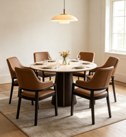 Chaise de salle à manger moderne en cuir PU de luxe, durable pour les petits espaces, la maison ou les restaurants d'hôtel
