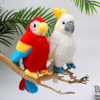 Jouet en peluche perroquet coloré, oiseau mignon avec rembourrage en coton PP, emballage en sac OPP pour enfants, jouets en peluche animaux en peluche