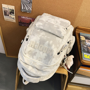 Mgdch Student <b>Backpack</b> 18 In <b>Large</b> Capacity School Education Female Red Green White Black Printing Pattern - Product Image 4