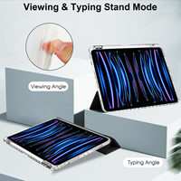 Nouvel arrivage étui triple pliable en cristal transparent pour iPad Pro 13 pouces M5 2025 8e génération tablette acrylique dur PC couverture arrière