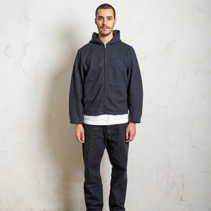 Sweat-shirt unisexe à capuche zippé, couleur unie, coupe ample, décontracté, pour l'hiver, en molleton 100 % coton, anti-boulochage - Product Image 1