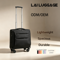Valise de voyage légère carrée en tissu Oxford noir imperméable, dernière collection