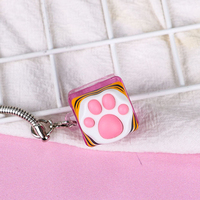 Porte-clés en acrylique personnalisé avec logo OEM, bouton de commutation, bouton anti-stress, commutateurs en plastique pour clavier, porte-clés pour soulager le stress