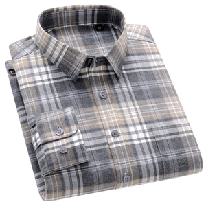 Giacche di velluto a coste Casual da uomo camicie Vintage <span class=keywords><strong>Oversize</strong></span> vestibilità regolare in maglia di cotone antirughe in filato tinto per la primavera - Product Image 6