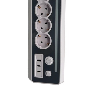 Multiprise de bureau encastrable et escamotable avec ports RJ45, USB-C et support rotatif pour câbles, à économie d'énergie - Product Image 3