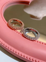 Ensemble de bagues d'éternité en forme de cœur en argent sterling 925 avec diamants roses et zircon 5A 8A, bijoux fins de luxe pour mariage, pour femmes