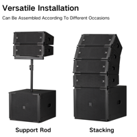 Speaker Line Array Pasif Dual 6.5 Inch Berkualitas Tinggi Cocok untuk Peralatan Suara/Amplifier/Speaker