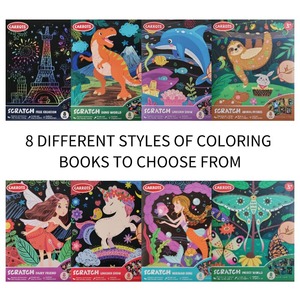 Juego de papel rascador mágico de colores arcoíris, juguetes de dibujo de arte y artesanía con hoja rascadora negra - Product Image 2