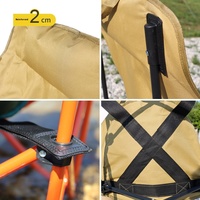 Ensemble de chaises de camping pliantes de loisirs inclinables avec table pliante portable en fer à dossier haut pour l'école, le parc, l'hôtel