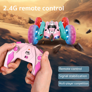 Offre Spéciale Voiture Télécommandée Cascadeuse Rose Double Face Papillon avec Effet LED et Rotation à 360°, Lumières aux Roues - Product Image 3