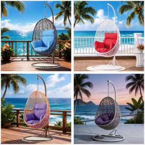 Custom OEM Indoor Outdoor with Stand, Hanging Patio Lounge Chair with Cushions <b>for</b> Garden Balcony Hotel - Product Image 3