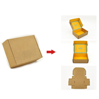 Boîtes d'expédition rigides personnalisées en kraft recyclé marron, doublées d'éponge ondulée, emballage cadeau avec gaufrage et pelliculage mat pour poudre libre
