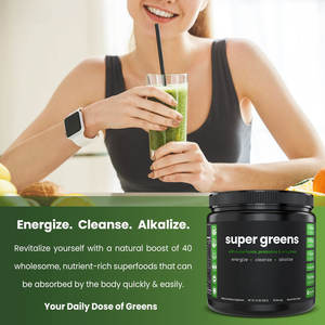 Integratore Alimentare di Fibre Vegetali e Frutta Super Greens per Adulti, Polveri di Orzo e Erba di Grano Fornite dalla Fabbrica - Product Image 3