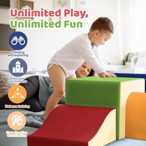 Ensemble de jeux d'extérieur souple et durable pour enfants, blocs de mousse d'escalade pour tout-petits, tunnel inclus pour grimpeurs amusants - Product Image 4