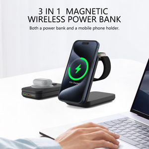 <span class=keywords><strong>Cargador</strong></span> Portátil Magnético <span class=keywords><strong>Inalámbrico</strong></span> <span class=keywords><strong>3</strong></span> <span class=keywords><strong>en</strong></span> <span class=keywords><strong>1</strong></span> de 10000 mAh, Carga Rápida de 15 W, Soporte Plegable - Product Image 1