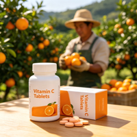 Comprimés de vitamine C pour adultes, complément alimentaire quotidien, naturel, faible en gras, sans sucre, 5g/pièce