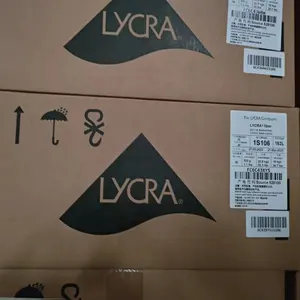 Entrega rápida caja original transparente fibra de lycra de elastano desnudo 360D grado AA hilo de Spandex desnudo brillante