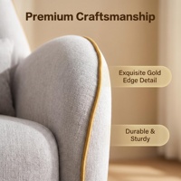 Sillón Individual Tipo Sofá Francés de Tela, Silla Columpio Cuadrada Ergonómica con Respaldo Envolvente, Cómodo Sillón para Uso en Hospitales y Escuelas