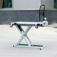 Li-ion 300kg chariot de levage hydraulique portable pliant chargement à bord électrique et élévateur à ciseaux de marchandises voiture à plat