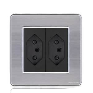 เต้ารับติดผนังแบบสัมผัส 3 ทาง 10A สำหรับแผงควบคุม PC ทนไฟมาตรฐานบราซิล - Product Image 1