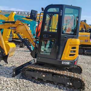 Mini-excavatrice sur chenilles SANY SY26U d'occasion de 2 tonnes, certifiée CE, avec moteur et pompe, godet inclus, provenant de Chine, à vendre - Product Image 1