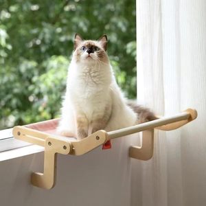Wooden Cat Hammock Rectangle Elevated Pet Bed For Cat Four Seasons Use - Product Image 4