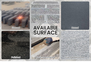 بلاط جرانيت طبيعي رمادي داكن صديق للبيئة، أحجار مكعبة مصقولة عصرية للممرات والفناء والحدائق - Product Image 5