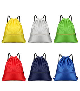 Factory Custom Logo <b>Drawstring</b> <b>Backpack</b> Zipper Pocket Lightweight Durable <b>Backpack</b> Gym Travel School Sports Outdoor Activities - Product Image 6