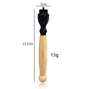 Rasoir à manche en bambou à prix abordable, têtes de rasage à 3 et 6 lames, rasoirs système AC pour hommes et femmes, outils de <span class=keywords><strong>soin</strong></span> de la barbe et du corps - Product Image 4