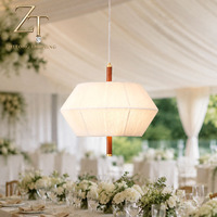 Lustre moderne simple en bois massif avec corde tressée pour mariage, salon, bureau, restaurant, îlot de cuisine, maison de vacances