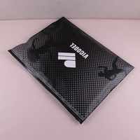 Sac en tissu tricoté avec fermeture éclair en CPE recyclable, impression couleur personnalisée avec logo d'usine, pour vêtements