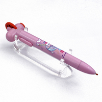 Stylo à bille lumineux de dessin animé à glissière avec logo personnalisé Roman 8 images projecteur multi-fonction jouet pour enfants en plastique bon marché et amusant