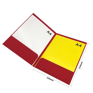 High Quality <strong>A4</strong> Document Pocket <strong>File</strong> <strong>Folder</strong> Paper Cardboard Presentation <strong>Folder</strong> with Two Pockets - Product Image 4
