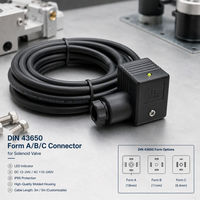 Rangkaian Kabel Industri Konektor DIN 43650 untuk Solenoid Valve Kustom