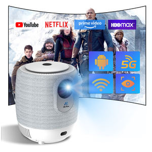 Proyector portátil H9 Android 11.0, 720P HD, 300 lúmenes, WiFi, enfoque eléctrico, proyector de video para cine en casa - Product Image 1